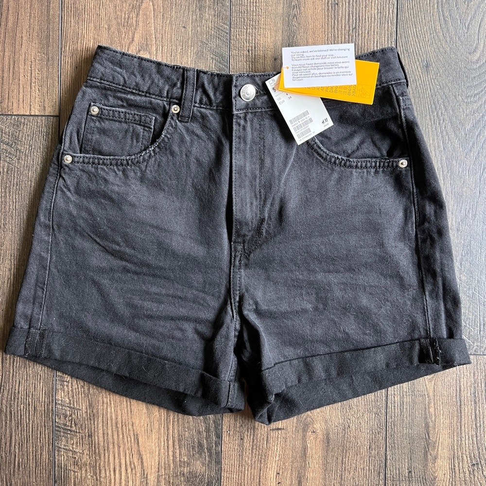 NWT H&M High Rise Mom Shorts